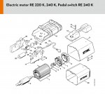 Stihl RE 240 K Cold Water Electric Pressure Washer Spare Parts